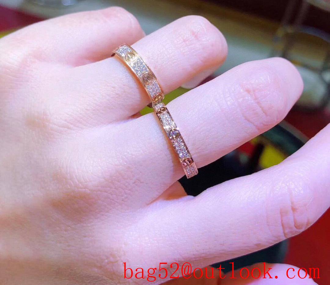 Cartier Love Rings with Full Diamonds 2 Colors