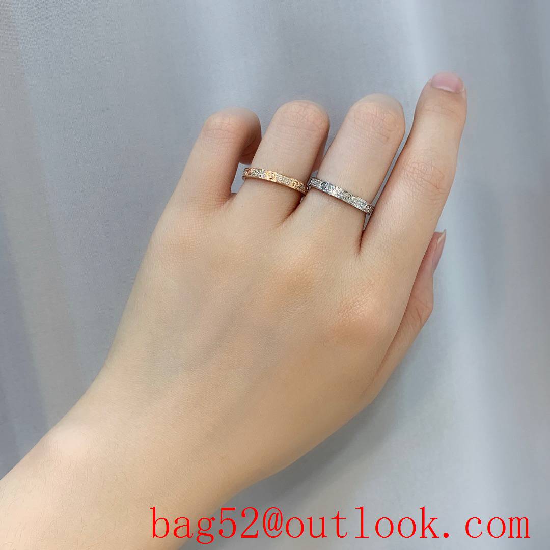 Cartier Love Rings with Full Diamonds 2 Colors