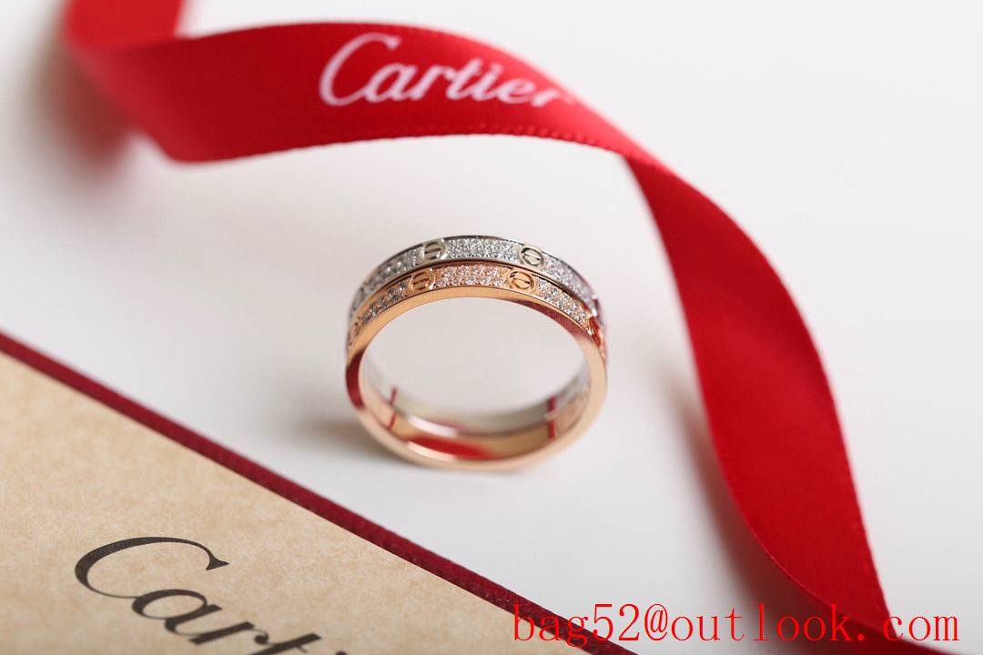 Cartier Love Rings with Full Diamonds 2 Colors