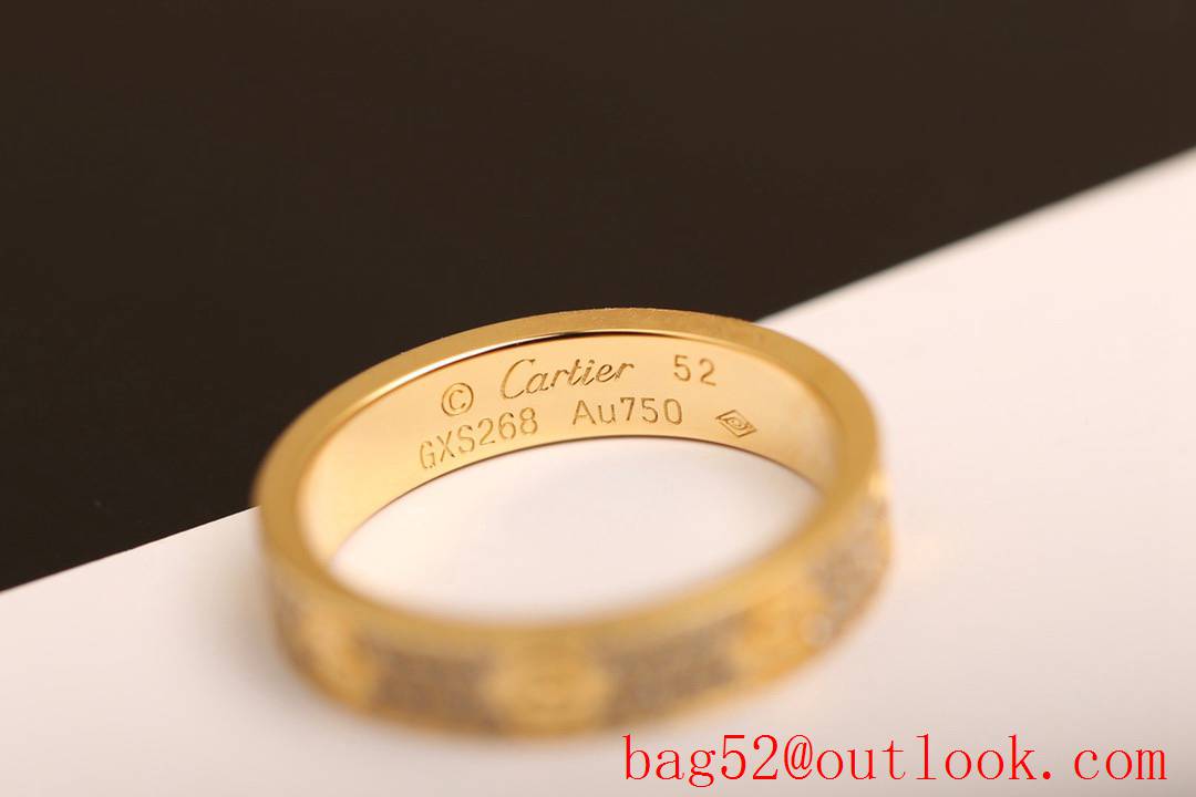 Cartier Love Rings with Full Diamonds Wide 3 Colors