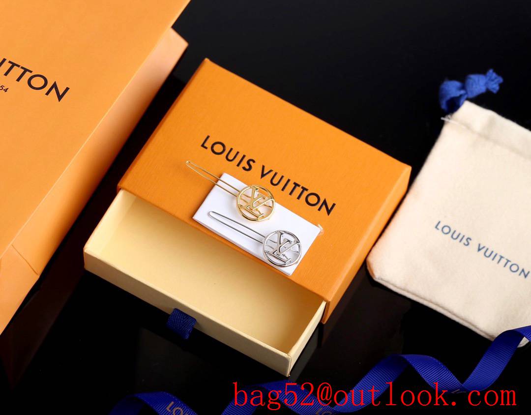 Louis Vuitton LV Baby Louise Hairpins Set Gold and Silver
